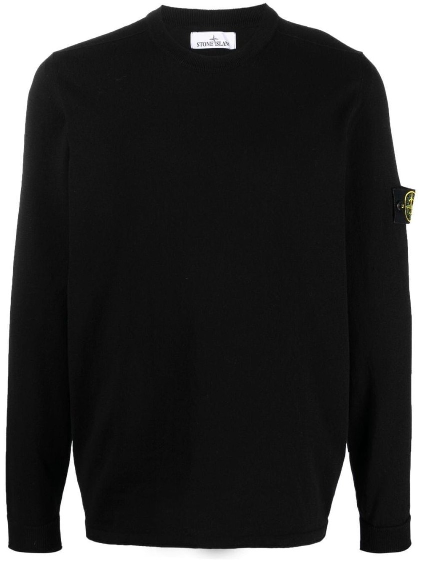 Shop Stone Island Relaxed Fit Long-sleeved Top In Black