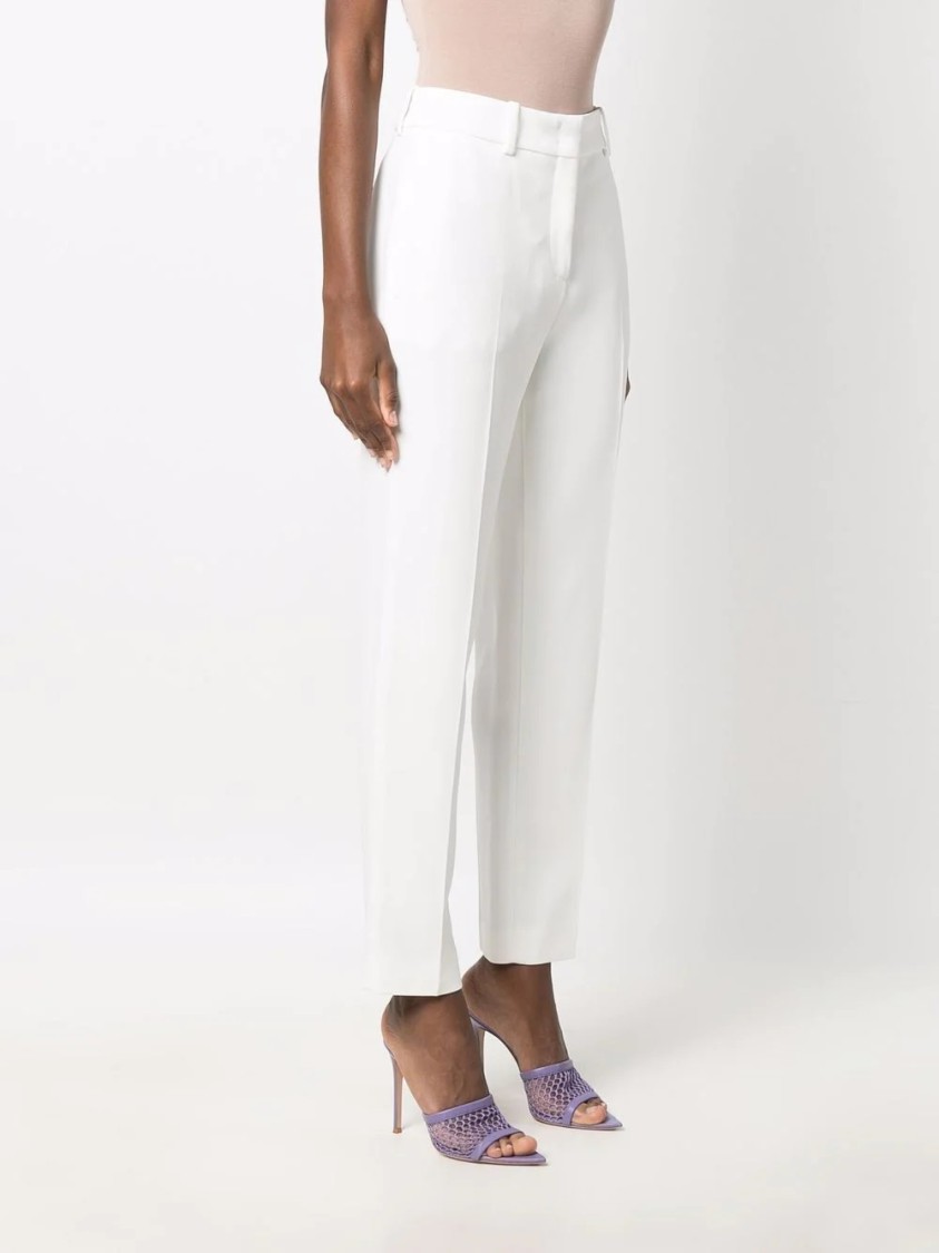 Ermanno Scervino Tailored High-waist Trousers With Subtle Pleats In White