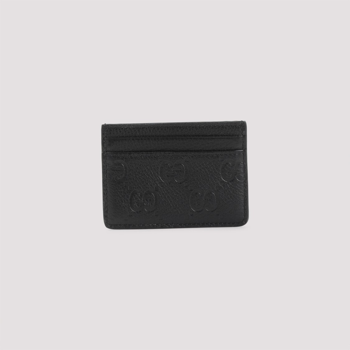 Gucci Compact Leather Card Case In Black