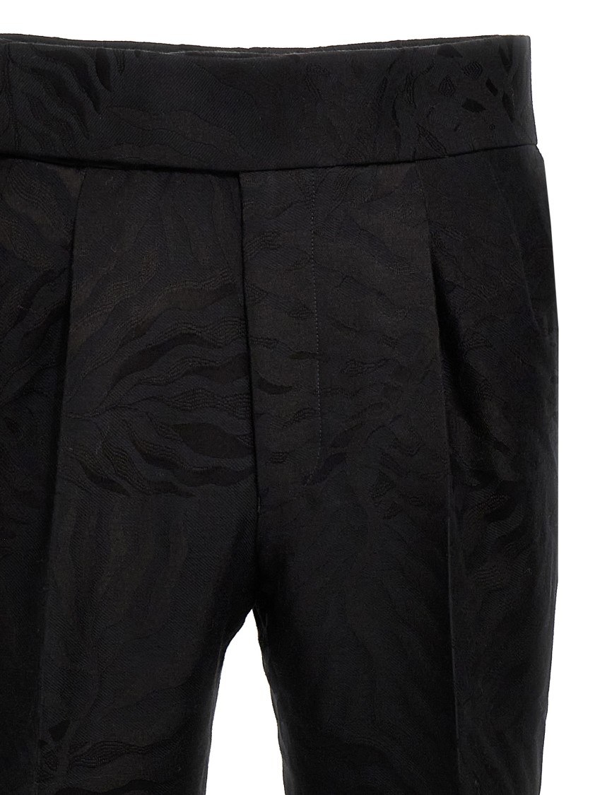 Bally Pressed-crease Tapered-leg Regular-fit Cotton And Wool-blend Trousers In Black