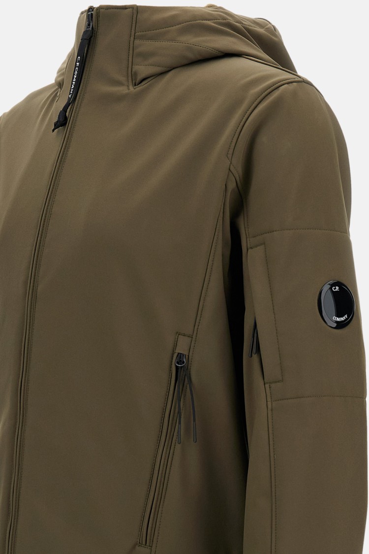 C.p. Company Full Zip Rainproof Jacket With Hood In Green