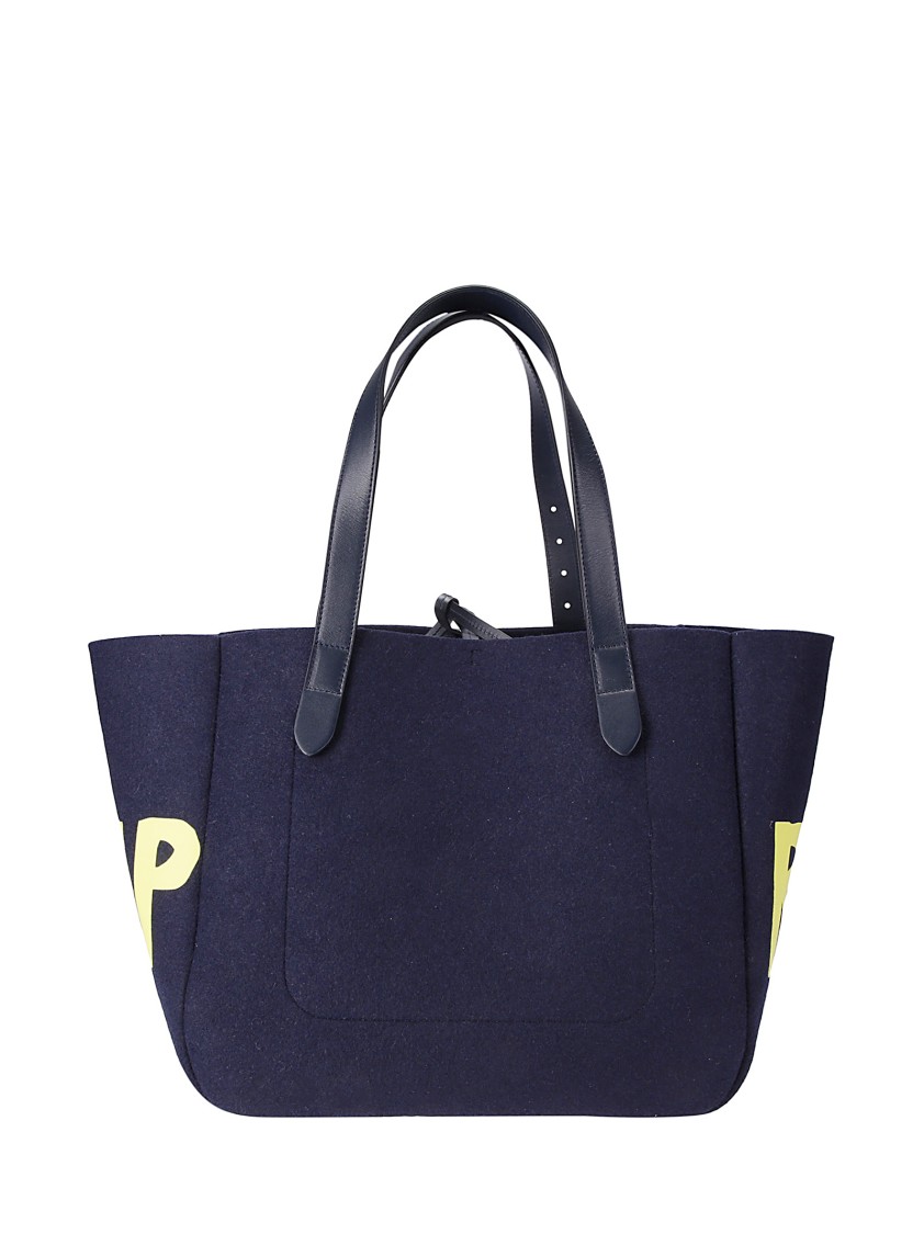 Jw Anderson J. W. Anderson Top Knot Closure Tote Bag In Blue