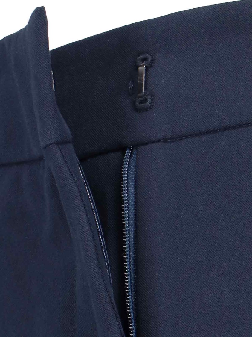 INCOTEX INCOTEX STRAIGHT-LEG PANTS WITH PLEATS AND HOOK CLOSURE
