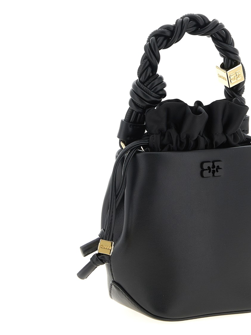 Ganni 'mini Bou Bucket' Handbag In Black