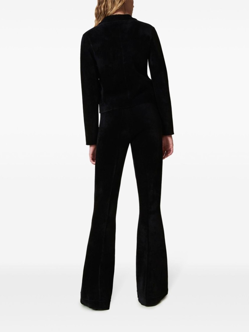 Shop Twinset Twin-set Flared Black Trousers