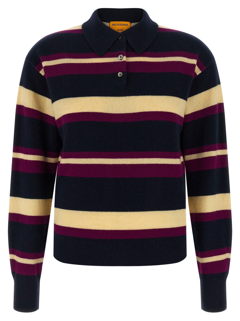 Guest In Residence Collegiate Stripe Polo Multicolor In Multi