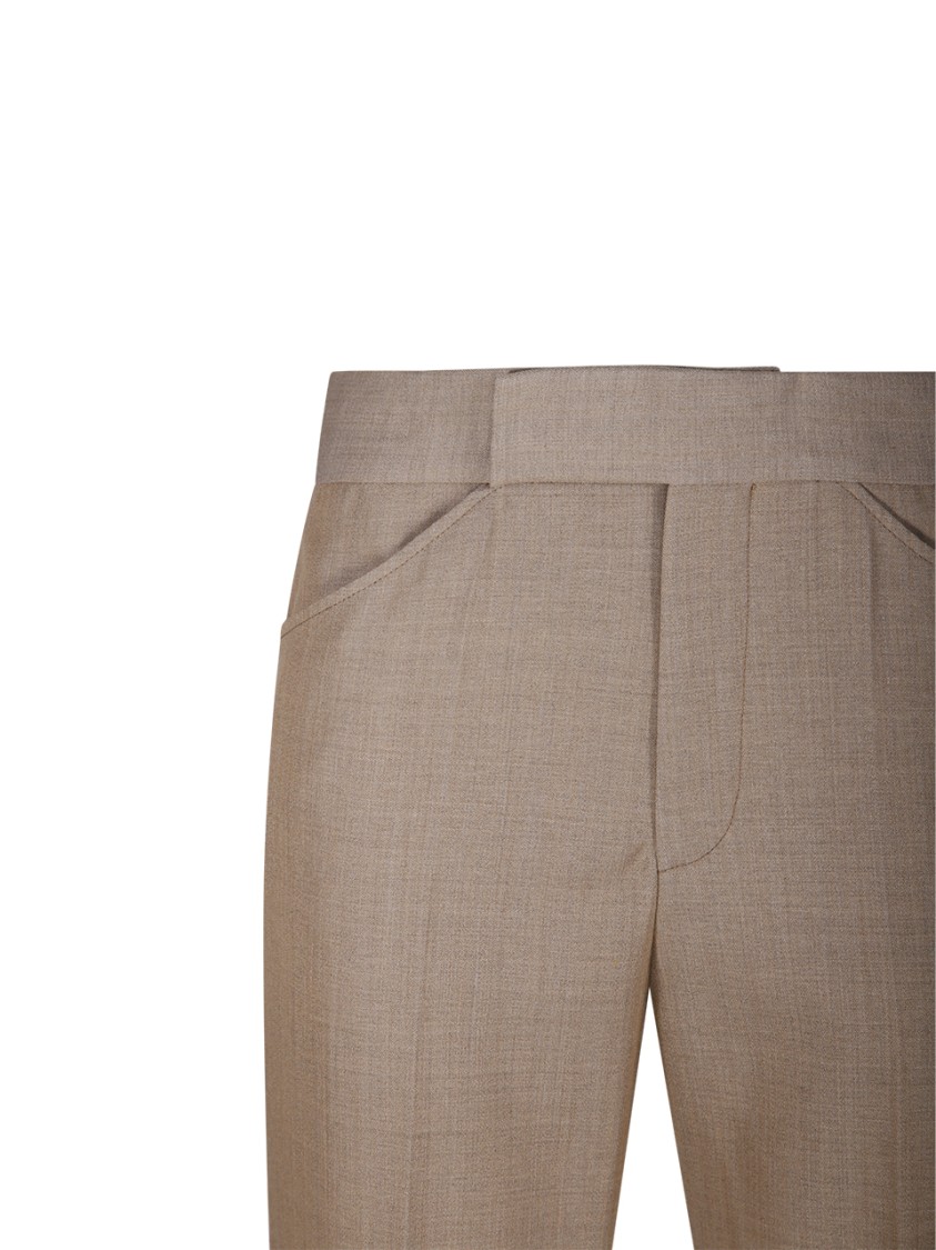 Shop Victoria Beckham 70s Cropped Flare Pant In Brown