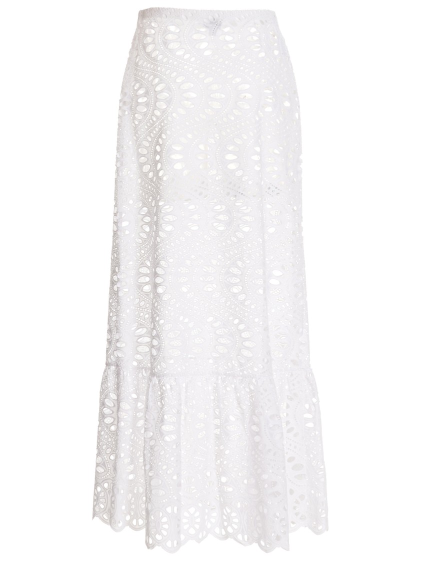 Giambattista Valli White Gonna Lunga Macram In White