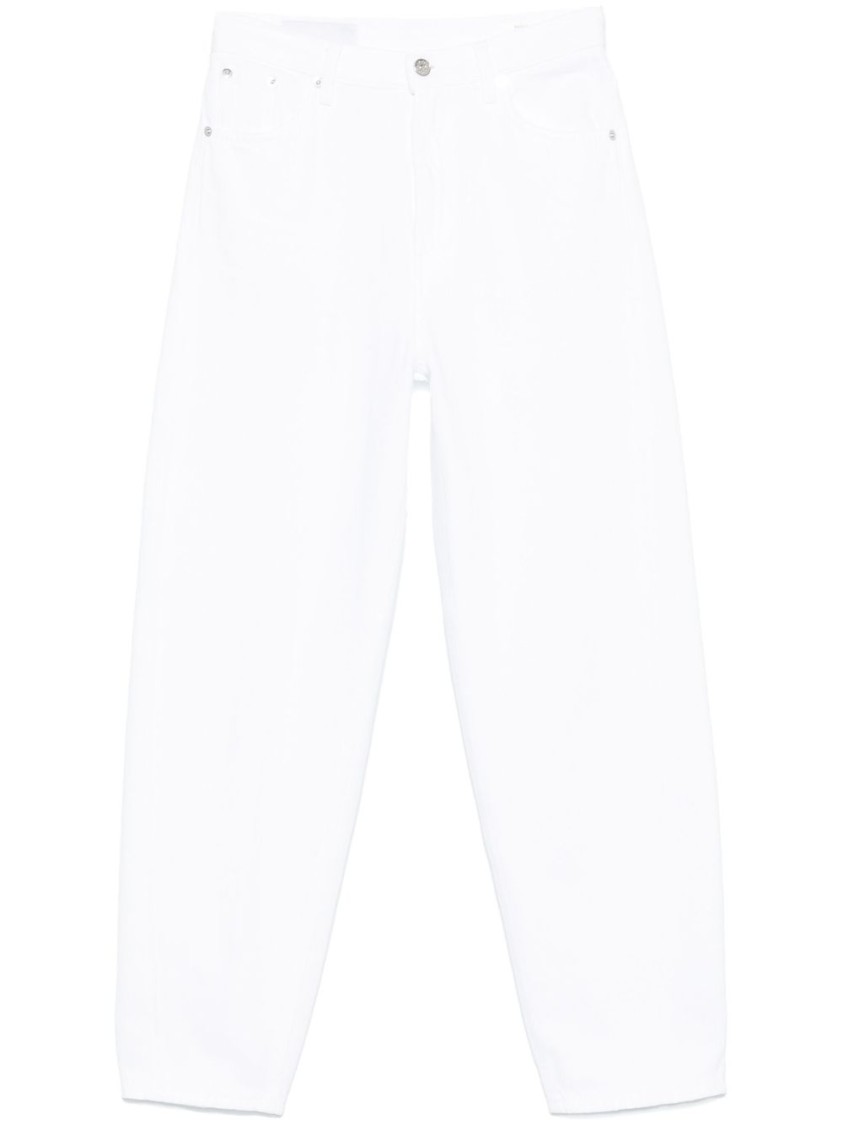 Dondup Classic White Jeans With Concealed Fly And Timeless Design