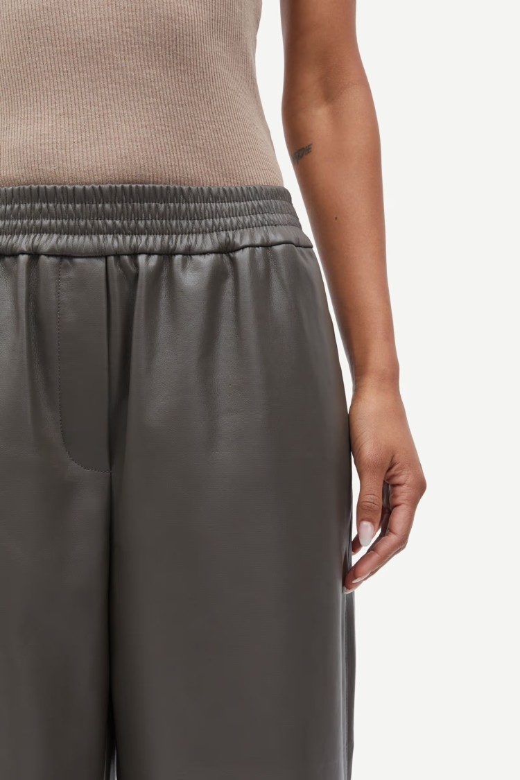 Samsoe & Samsoe Samsoe Samsoe Loose Fit Grey Trousers With Elongated Leg