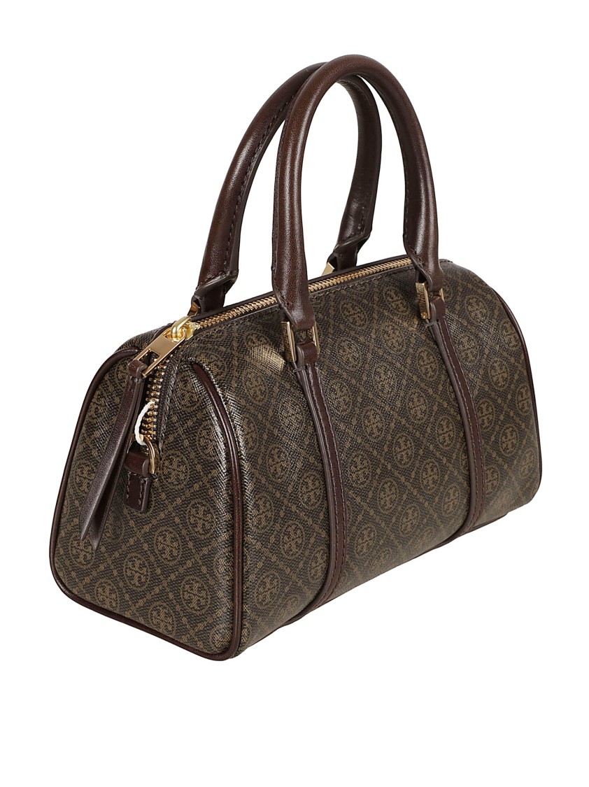 Tory Burch Structured Patterned Shoulder Bag In Black