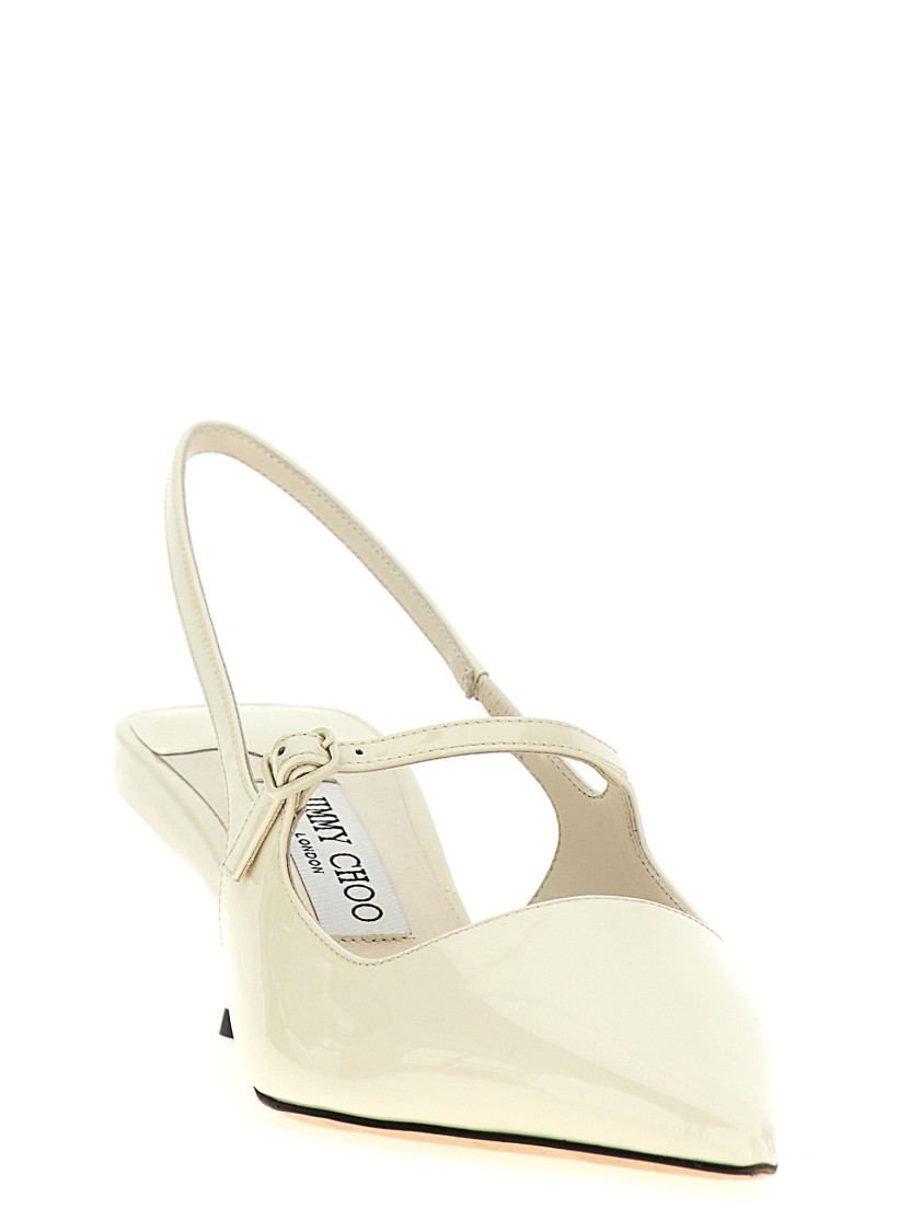 Jimmy Choo Didi 45 Pumps In Beige Patent Leather