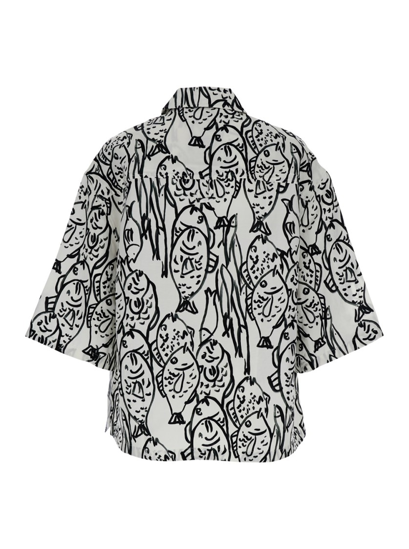 Shop Jacquemus La Chemise Aloe' White Shirt