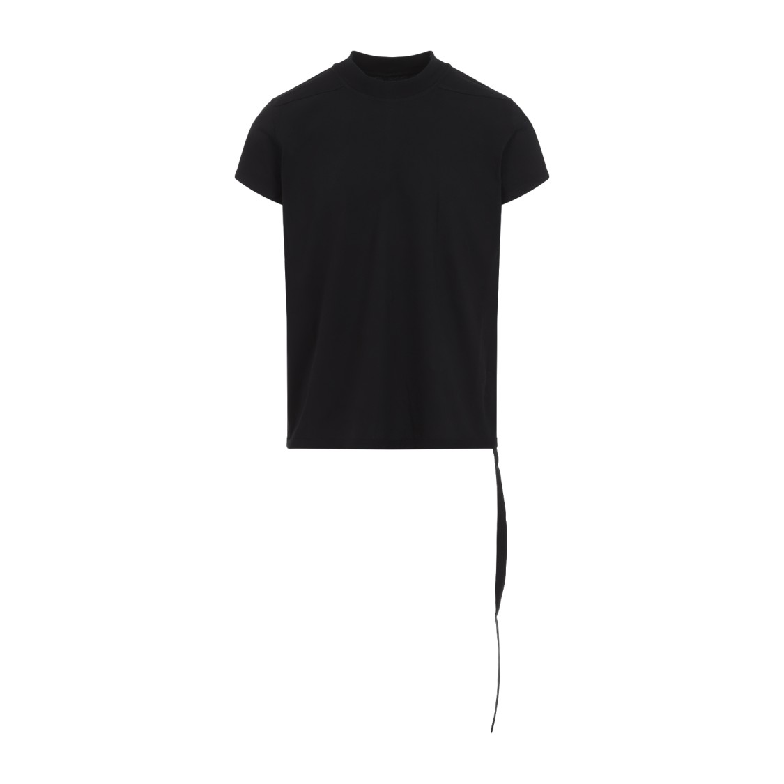 Shop Rick Owens Drkshdw Drkshdw By Rick Owens Black Cotton T-shirt With Side Strap Detail