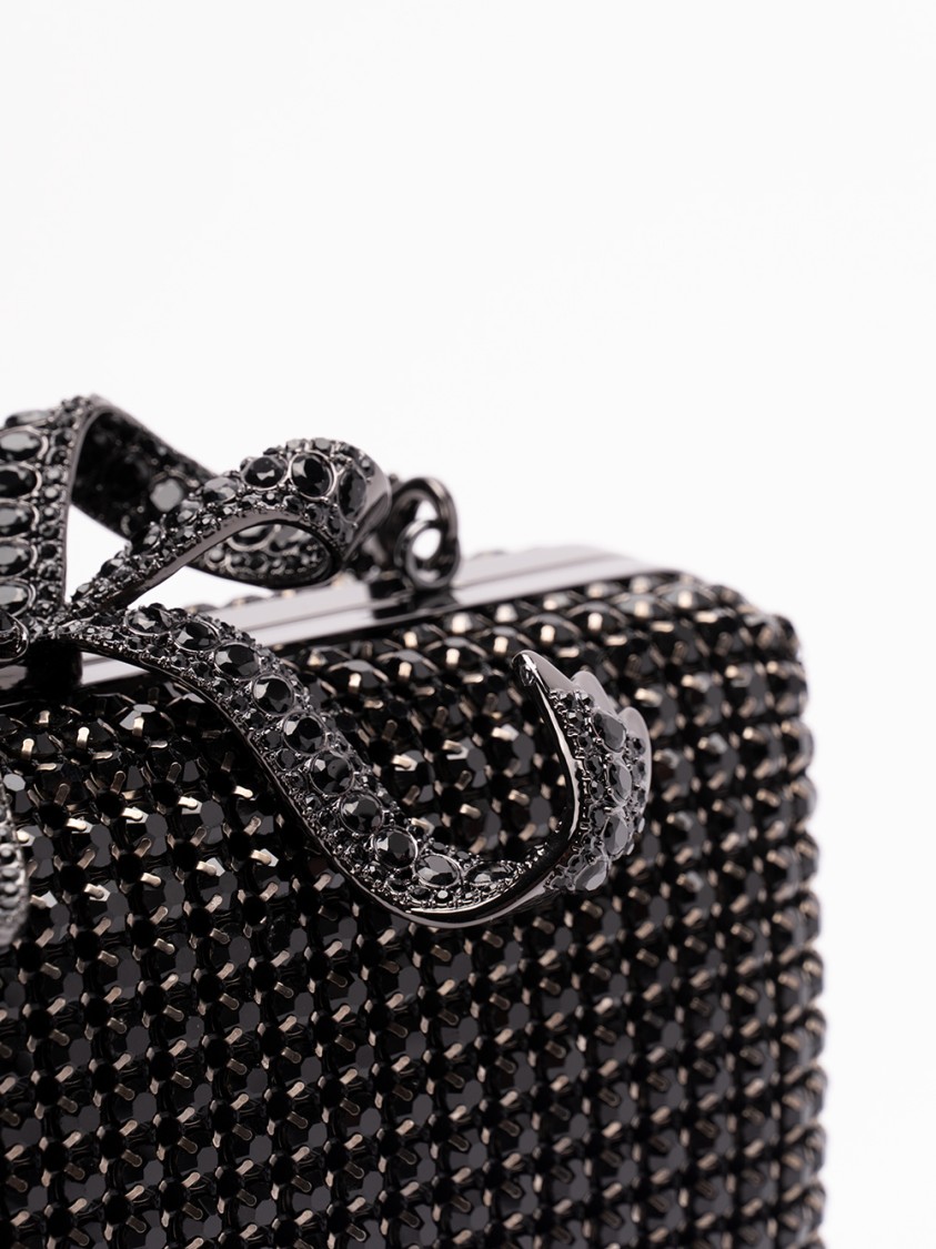Shop Self-portrait `crystal Box` Clutch Bag