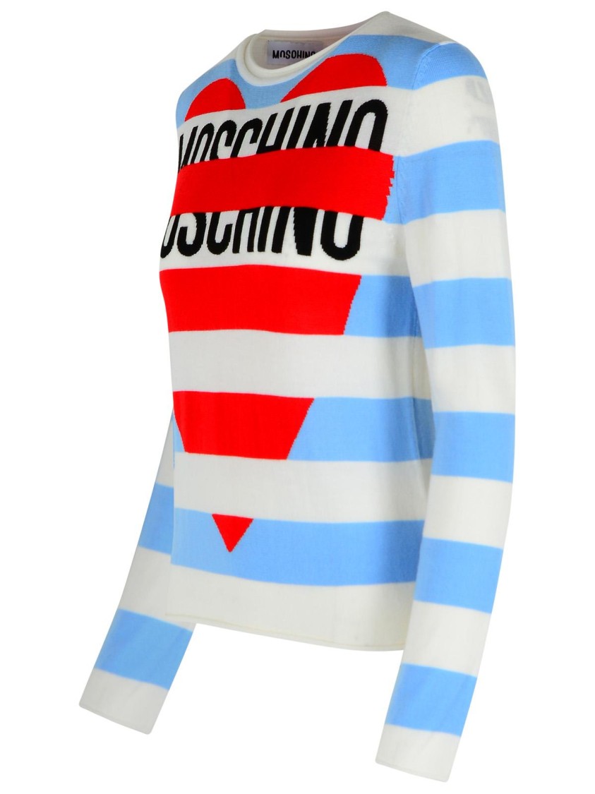 Moschino Jeans Multicolor Virgin Wool Sweater In Multi
