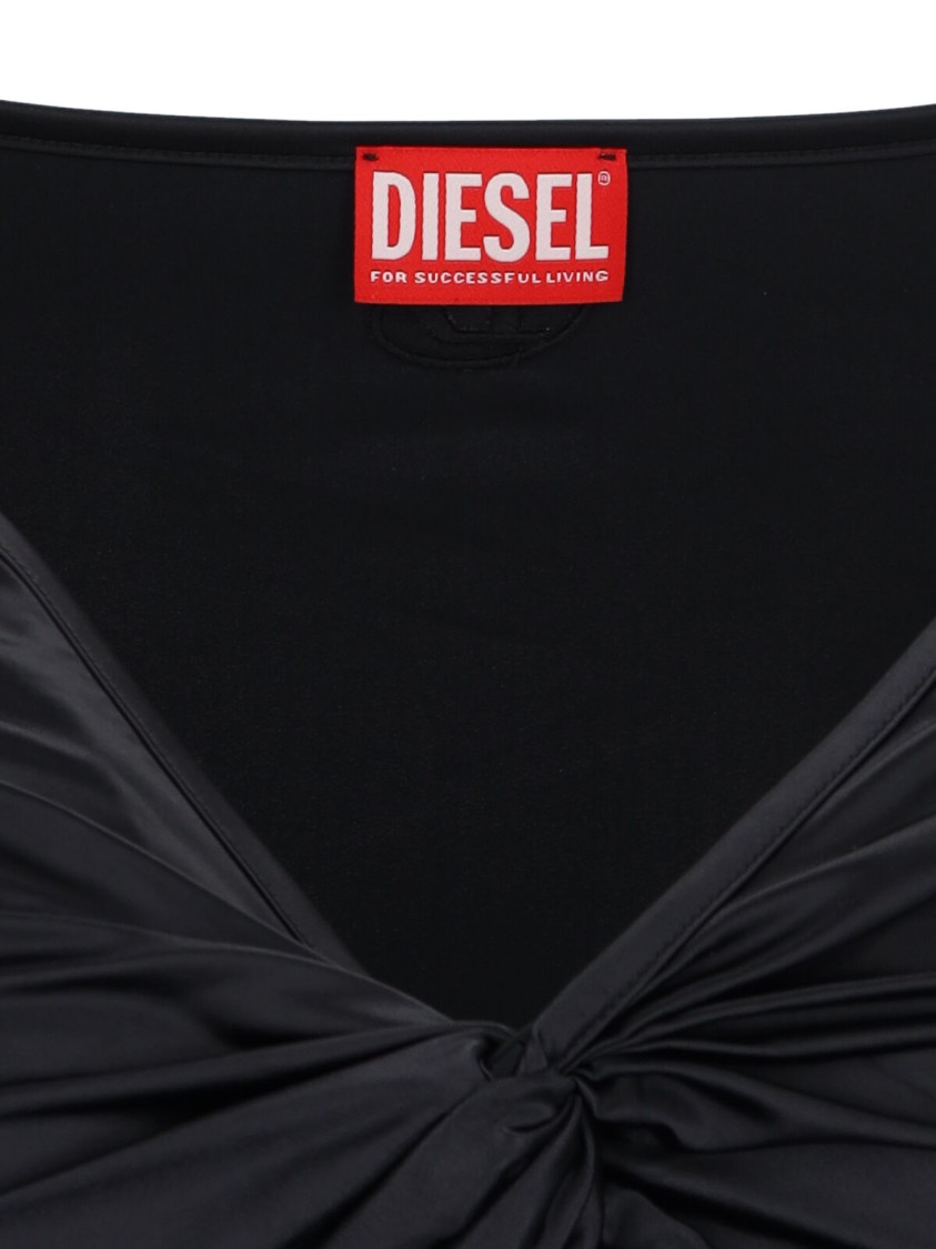 Shop Diesel "t-knot" Draped Top – Black