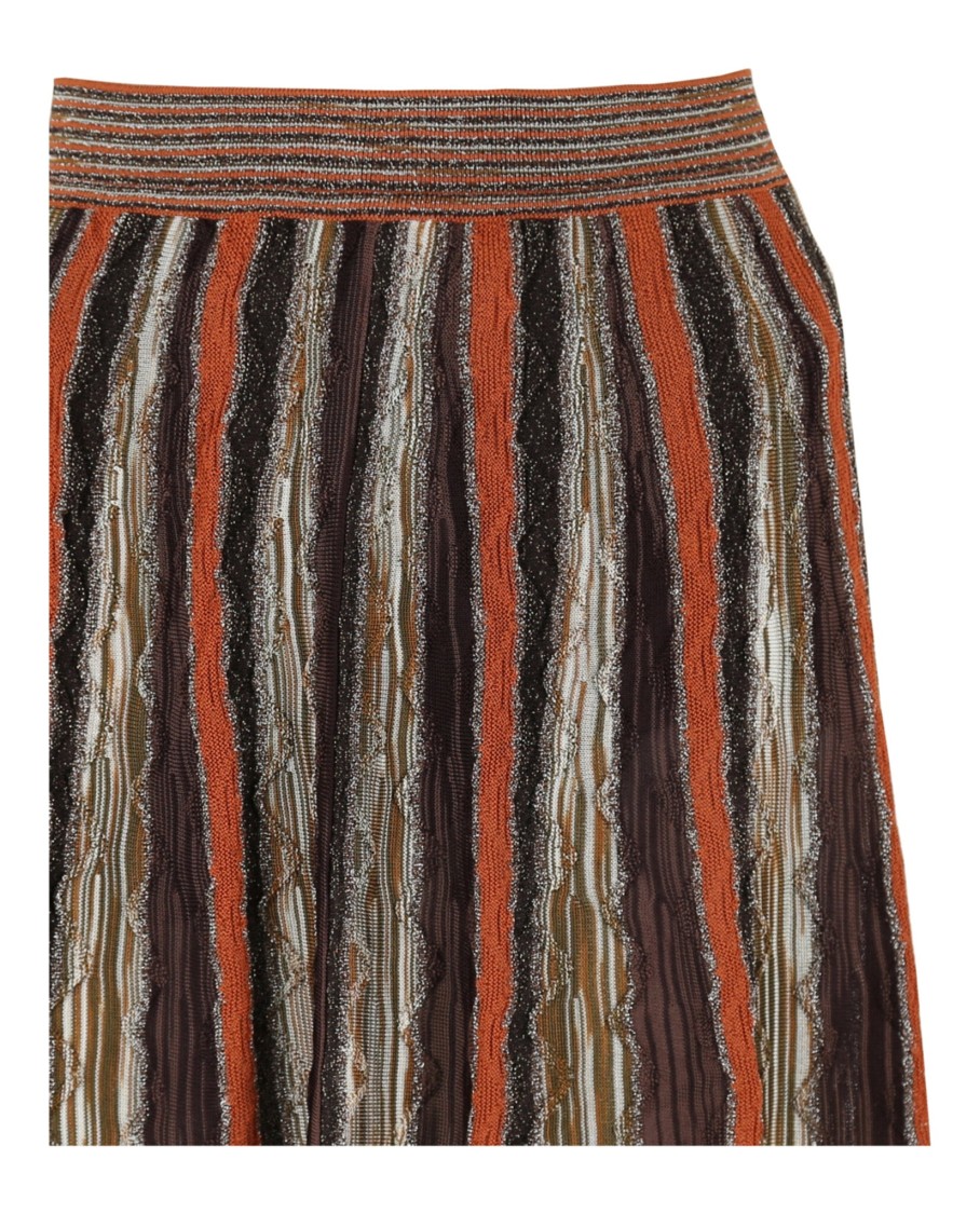 M Missoni Striped Pattern Mini Skirt In Multi