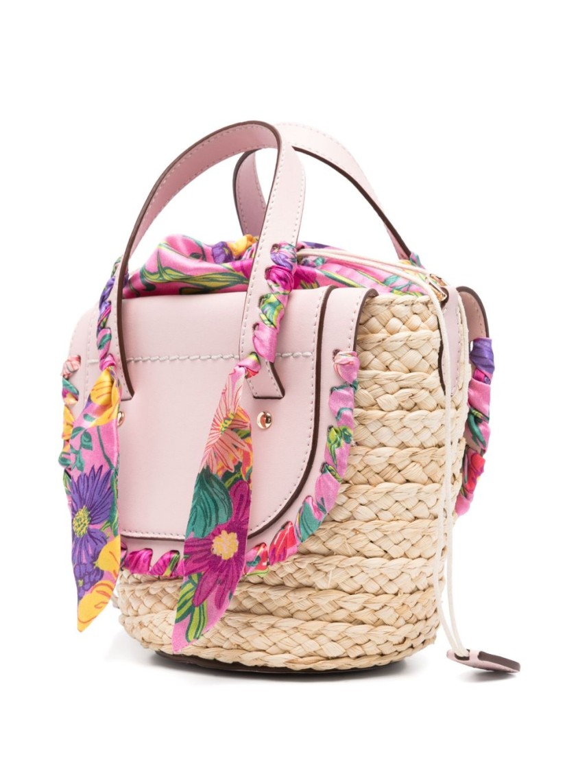 Cuba Lab Handbag With Woven Straw Base