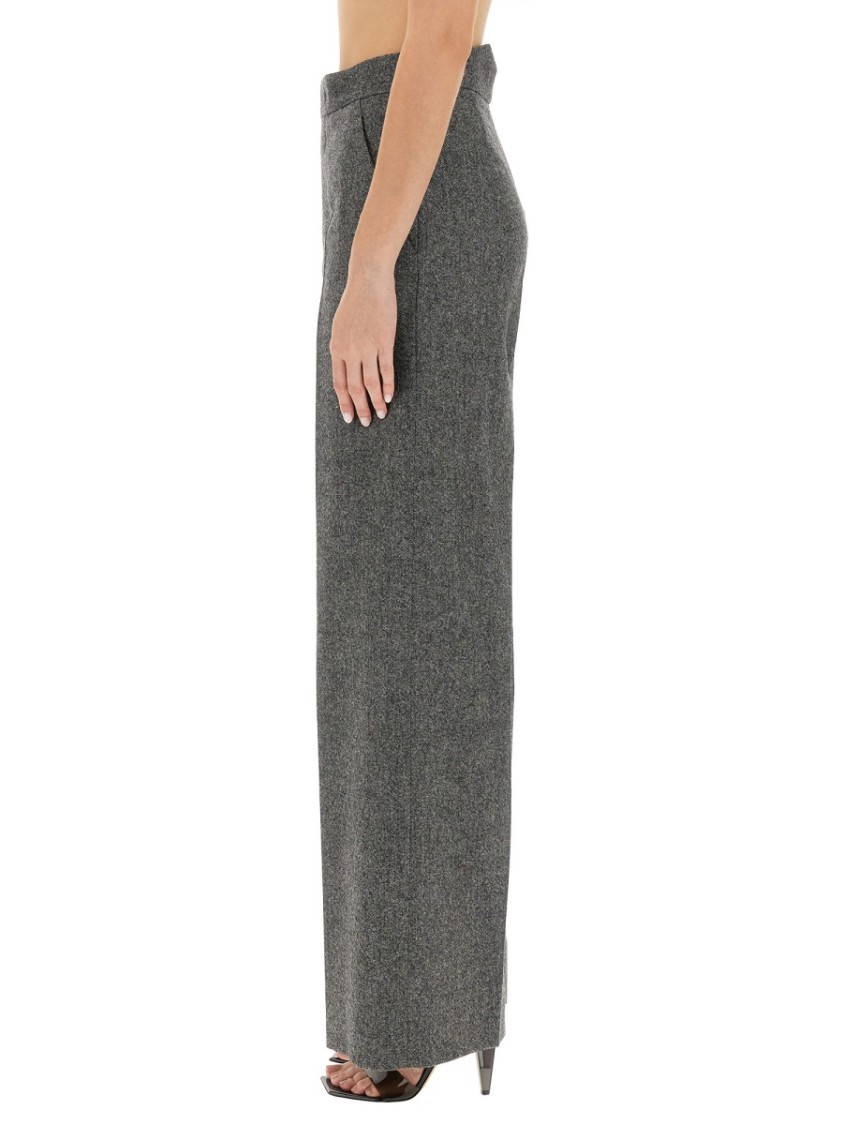 Vivienne Westwood Tailored Straight Wool Pants In Grey