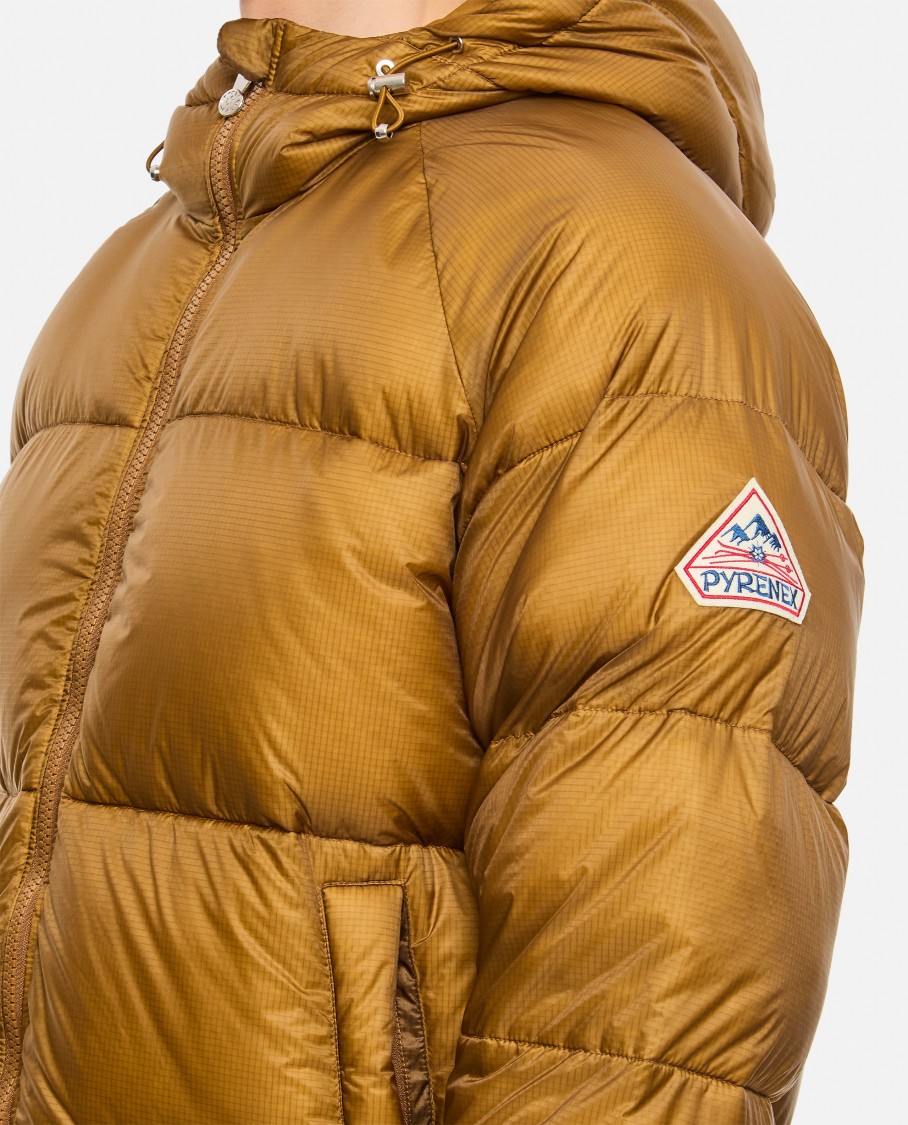 Pyrenex Sten Ripstop Puffer Jacket In Brown