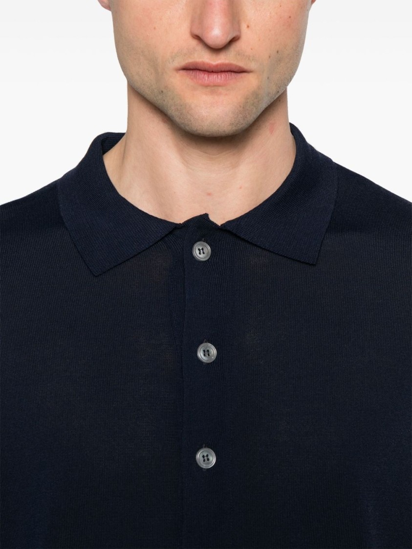 Lardini Cotton Blended Polo In Blue