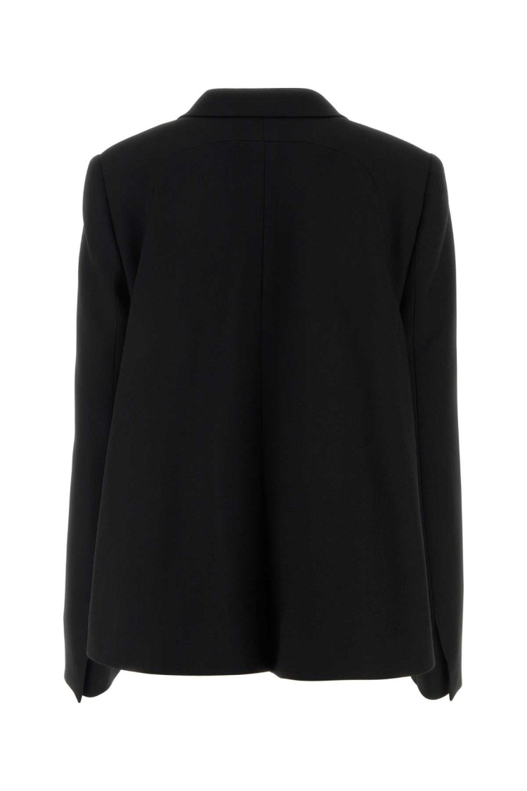 Fendi Black Wool Blend Blazer In Black