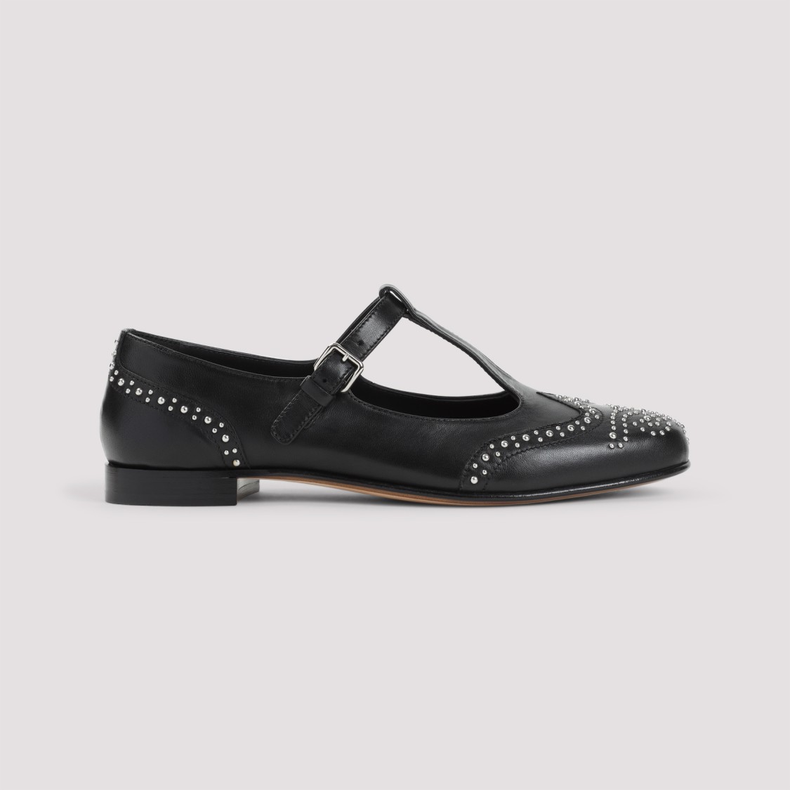 Church's Opal Studded Leather Mary Jane Brogues In Black