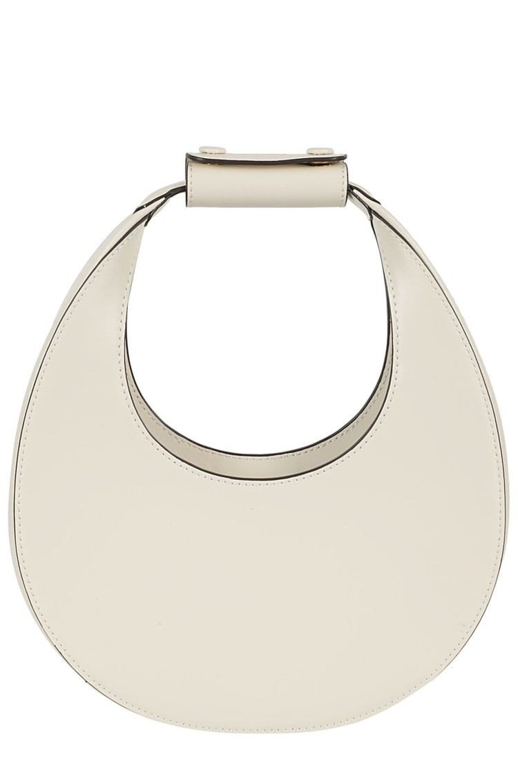 Staud Crescent-shaped Cream Leather Mini Moon Bag