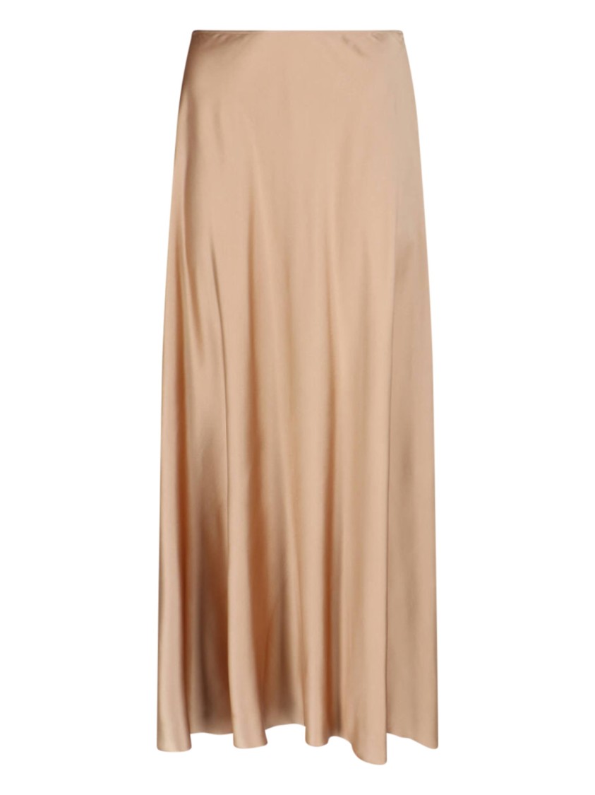 Ermanno Scervino High-waisted Midi Skirt With Draped Details In Neutral