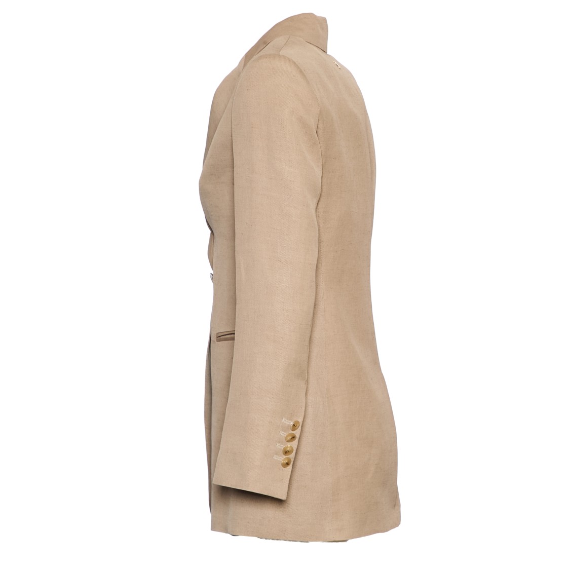 DONDUP DONDUP SINGLE-BREASTED LINEN BLEND BLAZER