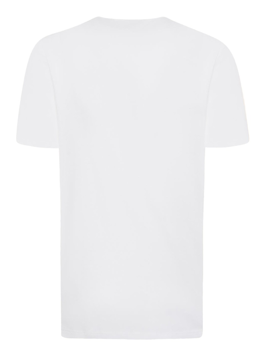 KITON KITON WHITE STRETCH COTTON JERSEY T-SHIRT WITH CHEST POCKET 