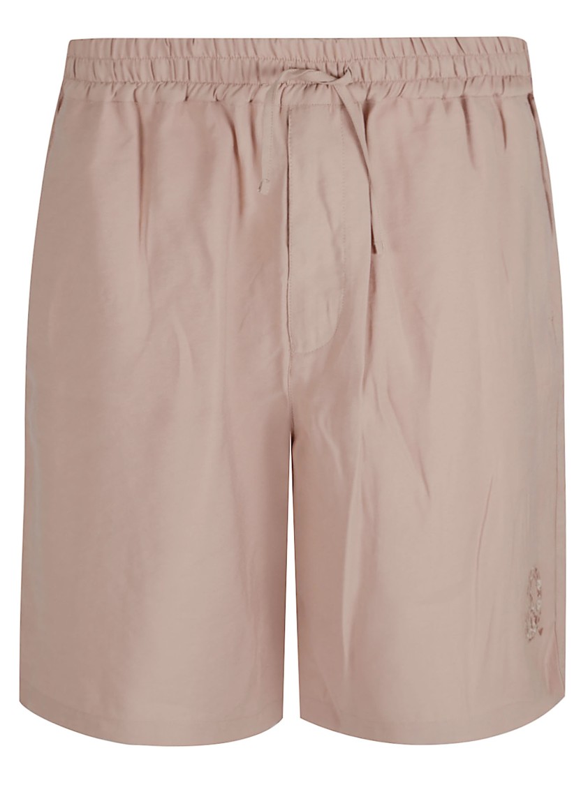 Emporio Armani Soft-touch Modal Bermuda Shorts With Peace-inspired Print