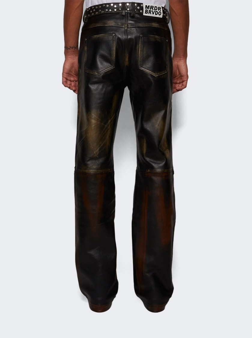 Who Decides War Studded Leather Trousers