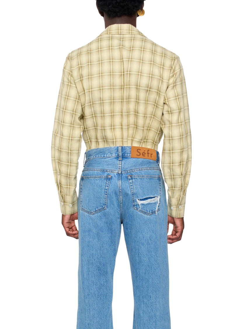 Séfr Relaxed Fit Flared Jeans In Blue