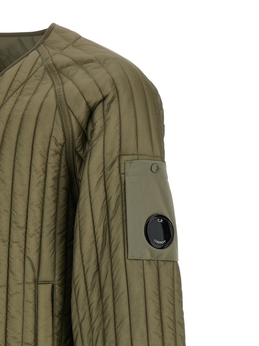C.p. Company C. P. Company Ribbed Down Jacket In Gray