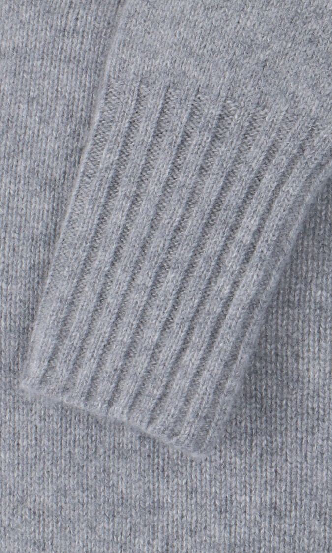 Drumohr Ribbed Crewneck Sweater Soft Texture In Grey