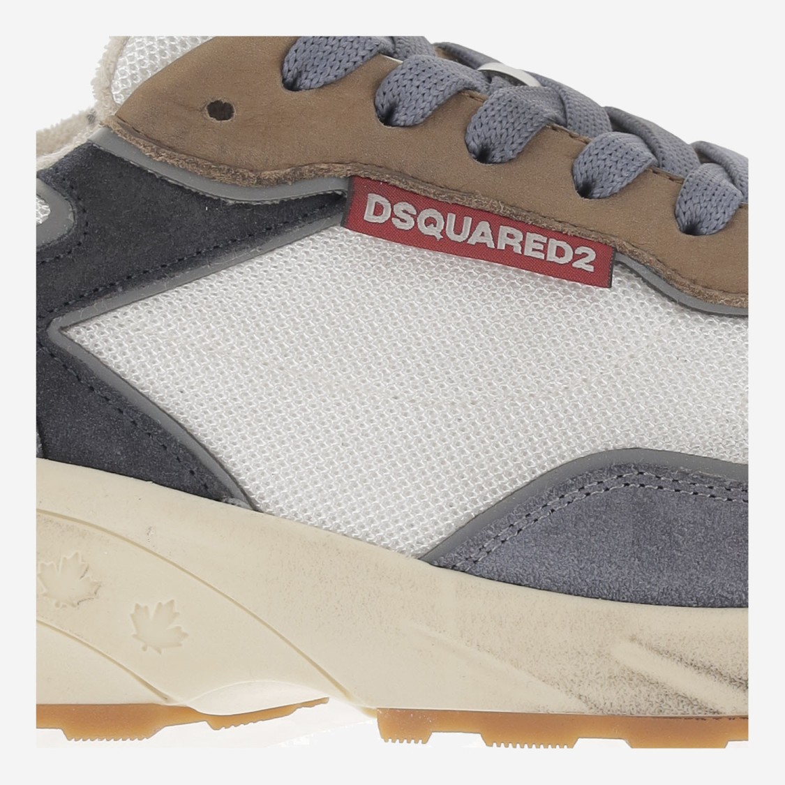 Dsquared2 Low Top Blue Denim Sneakers In Neutrals