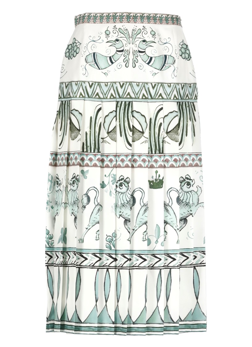 Shop Fabiana Filippi White Silk Skirt