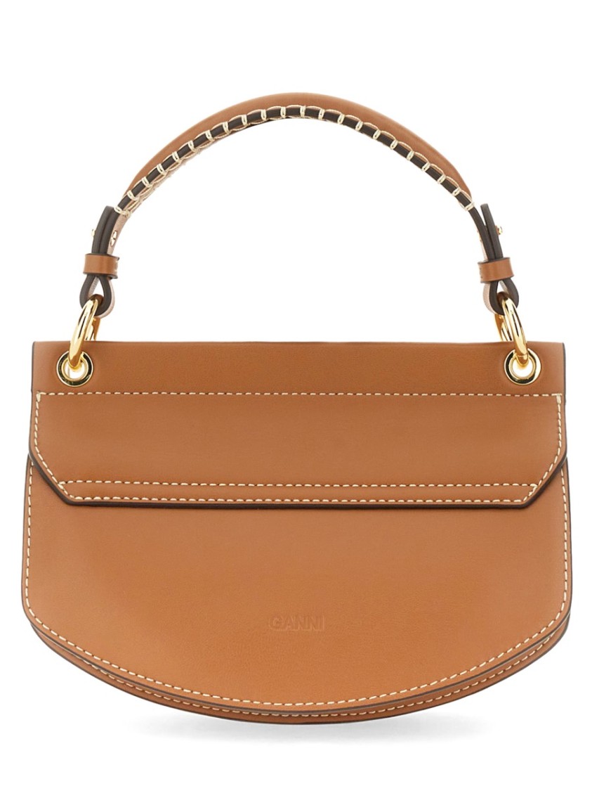 Ganni Apo-g Mini Hand Bags In Brown