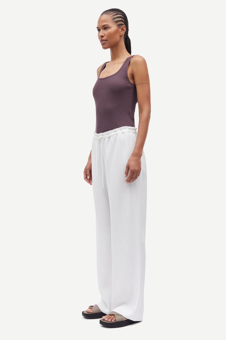 Samsoe & Samsoe Samsoe Samsoe Mid-waist Trousers With Elasticated Drawstring