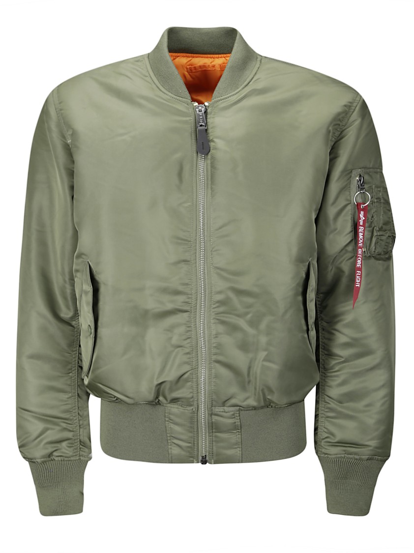 Shop Alpha Industries Shiny Bomber Jacket In Green
