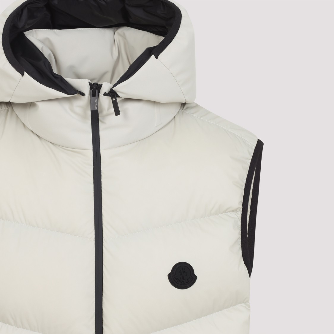Moncler Light Grey Guersac Vest In White