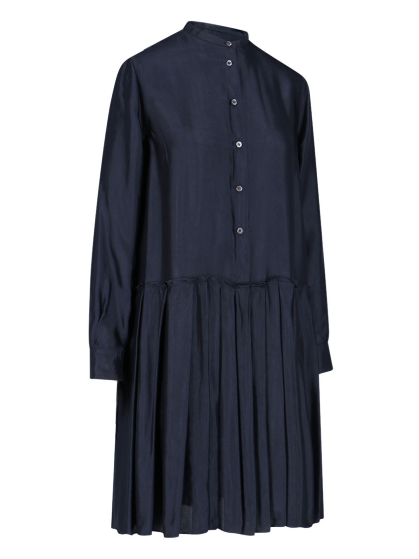 Shop Aspesi Blue Fabric Midi Tunic Dress