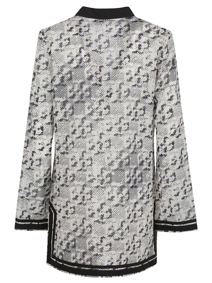 Tory Burch T Monogram Print Silk-blend Tunic