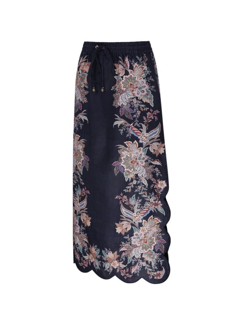 Shop Zimmermann Rhiannon Scallop Midi Skirt