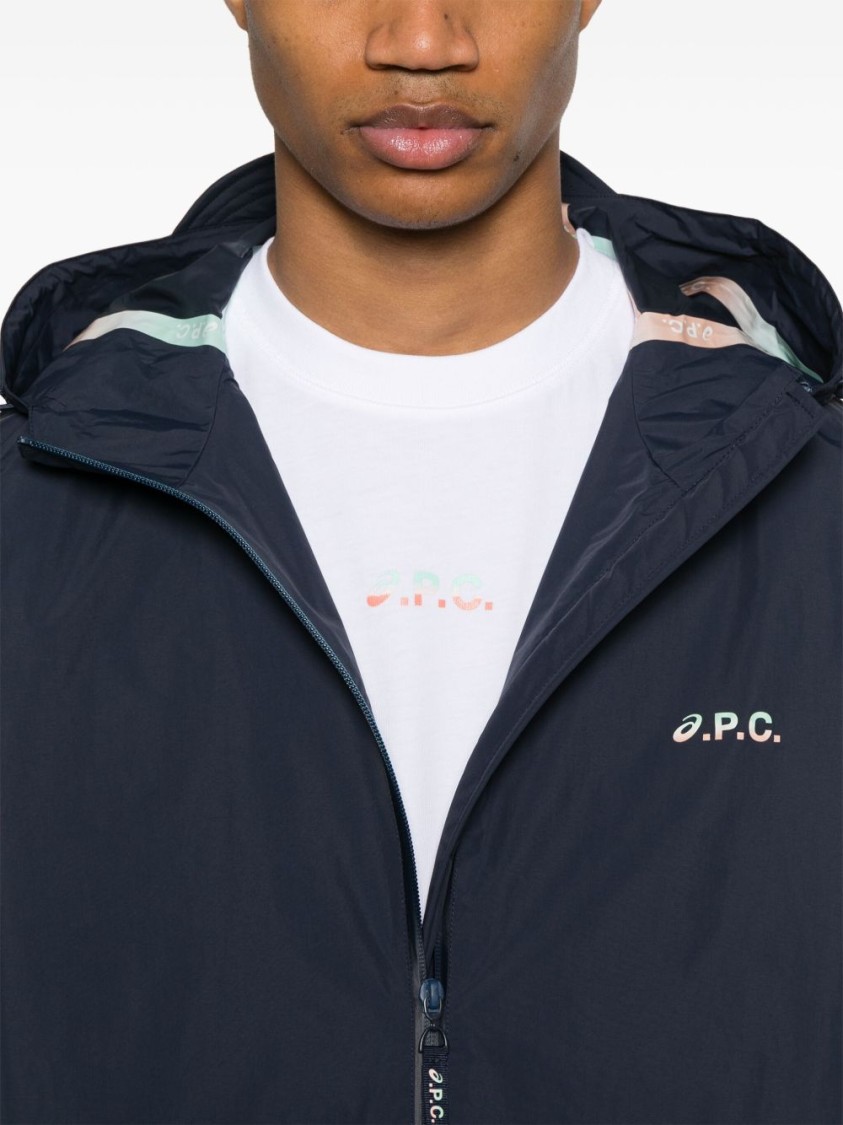 A.p.c. X Asics Meadow Blouson Jacket In Blue