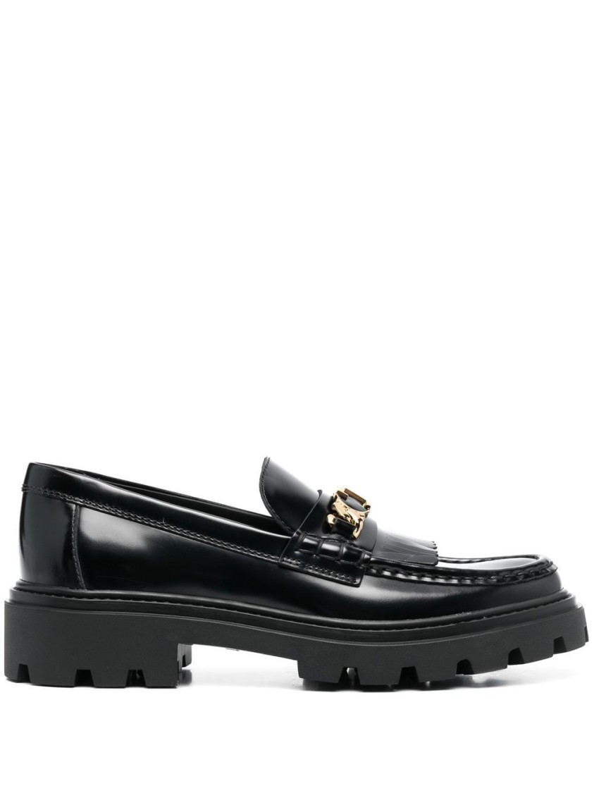 Tod's Gomma Pes Loafers In Black