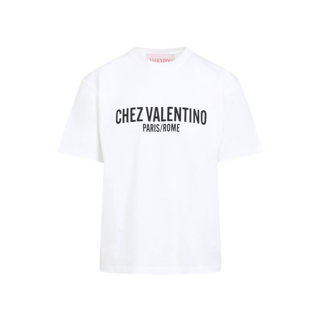 Valentino Cotton Crew Neck T-shirt With Graphic Print In White