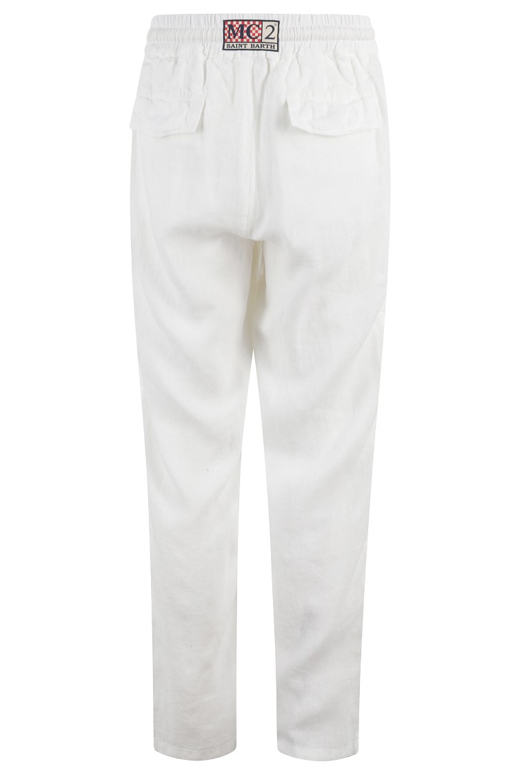 Shop Mc2 Saint Barth Pant With Colisse In White